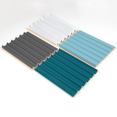 Painel 15mm redondo exterior da grade do teto de madeira decorativo de 3D WPC