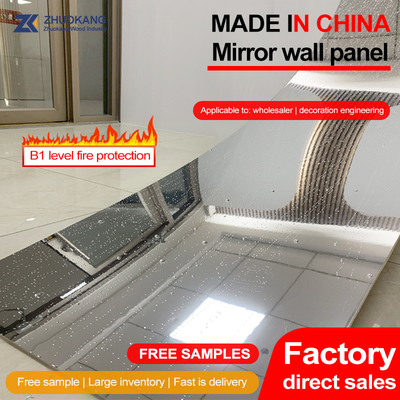 Decoração de interiores 5 mm Espelho Painéis de parede de madeira Painel de parede de PVC
