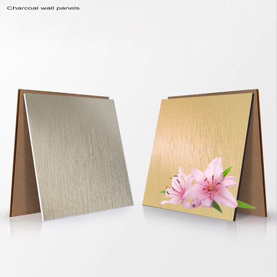Placas de cristal de carbono ignífugas de bambu Carvão de metal Placas de revestimento