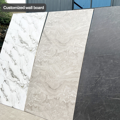 5mm / 8mm Decoração de interiores PVC Folha de mármore de bambu Carvão de parede