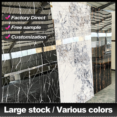 5MM de bambu carvão de madeira veneer alta brilhante folha de mármore de impressão 3D personalizada