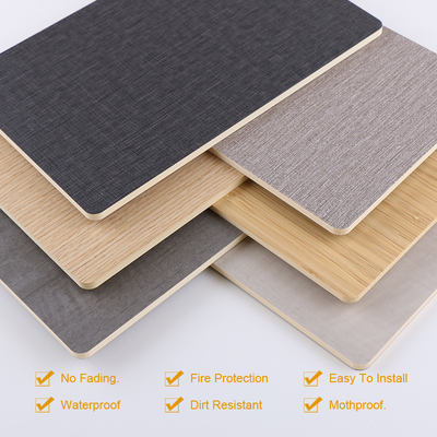 Painel de parede de fibra de bambu decorativo de luxo ecologicamente correto à prova d'água