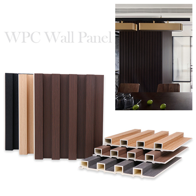 Exterior acanelado plástico de madeira do painel da grade WPC da prova da traça