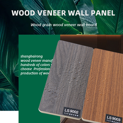 Painéis decorativos de papel de parede de PVC à prova d'água e à prova de mofo grão de madeira plana 1220 mm