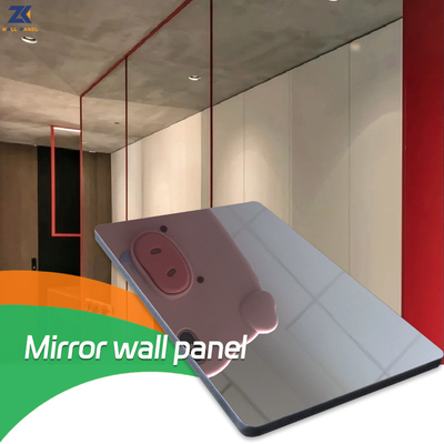 Painel de parede de alto brilho de bambu do espelho de Crystal Panel Waterproof PETG do carbono do carvão vegetal